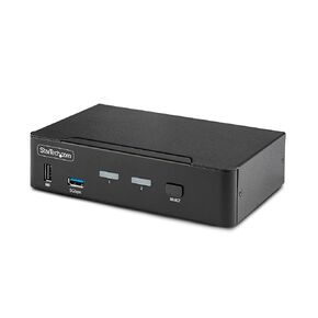 StarTech.com 4-Port DisplayPort KVM Switch, 8K 60Hz / 4K 144Hz, Single Display, DP 1.4, 2X USB 3.0 Ports, 4X USB 2.0 HID Ports, Push-Button & Hotkey Switching, TAA Compliant (D86A2-4-PORT-8K-KVM)