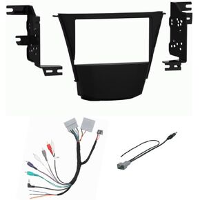 Double Din Car Stereo Install Dash Kit, Wire Harness and AM/FM Radio Retention Antenna Adapter Combo -Made for Acura: 2007 2008 2009 2010 2011 2012 2013 MDX (2010-2013 No Factory Nav Vehicles)