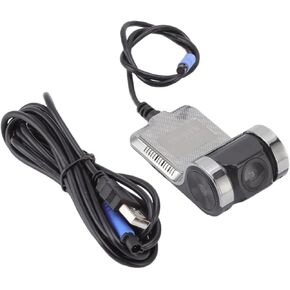 USB Dash Cam, 1080P DVR Dual Car Driving Recorder with Loop Recording, Motion Detection, ADAS Distance Warning Car Recorder for Vehicles