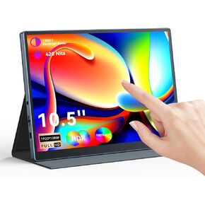 Eyoyo Portable Touchscreen Monitor, 10.5 inch 1920x1280P IPS 10-Point Capacitive Touchscreen HD Display, Small 10 inch USB-C Monitor Compatible with PC Laptop Smartphone Xbox Switch PS4/5