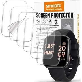 Screen Protector Compatible with FITVII HM57 1.85 inches Smart Watch, Soft TPU, 6-pack, Full Coverage, Bubble Self-healing
