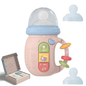 Baby Musical Toys Set, Infant Musical Light Up Toys with Rhythmic Light and Sounds for Baby Boy Girl Early Educational Comfort Toys Pregnant Gift (Blue)