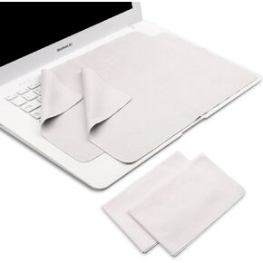 2Pack Screen Keyboard Protection Microfiber Liner and Cleaning Cloth 13 Inch for MacBook Pro 13" MacBook Air 13" and MacBook Pro 14"-Grey
