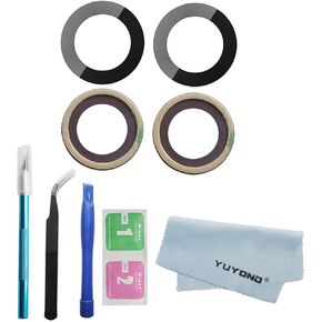 2pcs OEM Original Rear Camera Glass Lens Replacement for iPhone 7 and for iPhone 8 with Adhesive Preinstalled with Tooks Kit