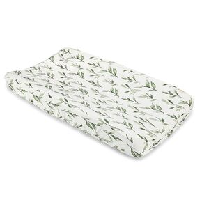Crane Baby 100% Organic Cotton Change Pad Cover, Neutral Stripe Pattern for Boys, Girls, Unisex, Ultra-Soft GOTS Certified Cotton Cover, Perfect Registry Gift