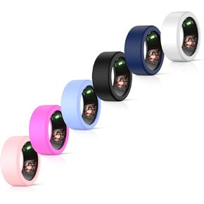 [6 Pcs] Silicone Ring Cover for Seek Zero Smart Ring,Elastic Ring Case Compatible with Seek Zero Smart Ring Size 6 7 8 9 10 11 12 13,Protective Ring Cover for Seek Zero Smart Ring Working Out