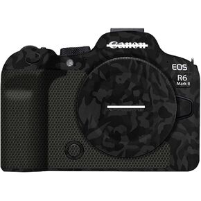 Mebont Lens Hood Cover Skin Sticker for Canon EOS R6 Mark II Full Frame Mirrorless Camera Body Protector Film Anti-Wear Lens Hood Skin Protective Decoration and Wear Resistance(Triangle Black)