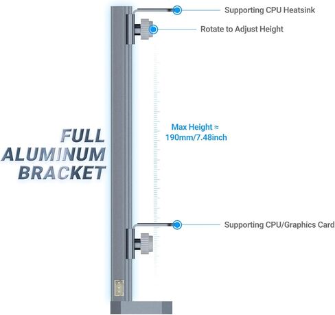 دعامة دعم وحدة معالجة الرسومات JEYI ARGB، دعم بطاقة رسومات RGB قابلة للعنونة 5 فولت، حامل بطاقة الفيديو مع حامل مغناطيسي - iBrace RGB in Kuwait