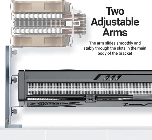 دعامة دعم وحدة معالجة الرسومات JEYI ARGB، دعم بطاقة رسومات RGB قابلة للعنونة 5 فولت، حامل بطاقة الفيديو مع حامل مغناطيسي - iBrace RGB in Kuwait