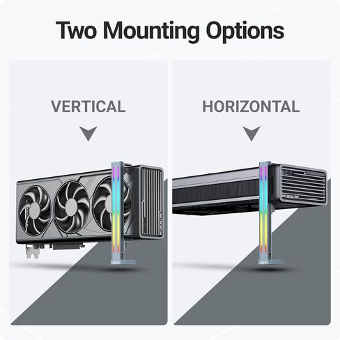 دعامة دعم وحدة معالجة الرسومات JEYI ARGB، دعم بطاقة رسومات RGB قابلة للعنونة 5 فولت، حامل بطاقة الفيديو مع حامل مغناطيسي - iBrace RGB in Kuwait