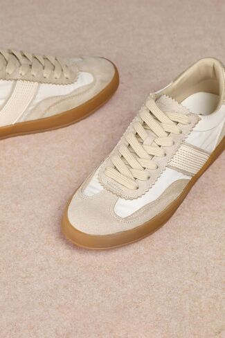 Mi.iM Dixie Rubber Sole Lace-up Stripe Suede Sneakers in Kuwait
