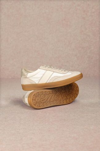 Mi.iM Dixie Rubber Sole Lace-up Stripe Suede Sneakers in Kuwait