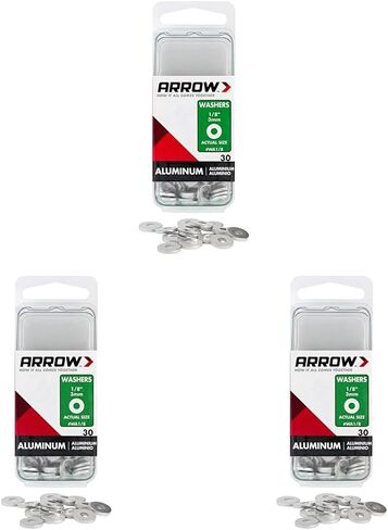 Arrow Fastener WA1/8 Aluminum Washers, 1/8-Inch, 30-Count in Saudi Arabia
