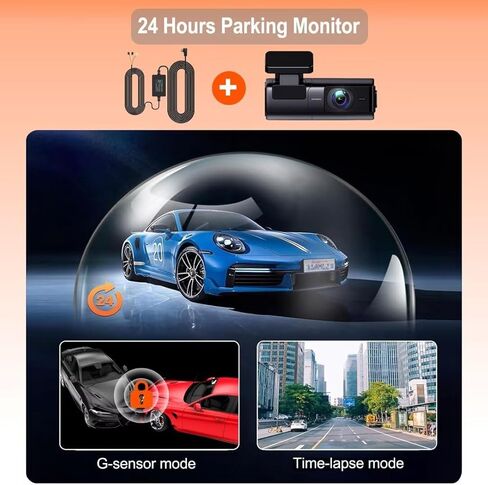 Dash Cam Front and Rear Wireless, Dual Lens 2K + 1080P Dashboard Camera for Car Truck, WiFi Mini Dashcam with 64gb TF Card, Super Night Vision,App Control,Loop Recording,24 Hours Parking Monitor in Saudi Arabia