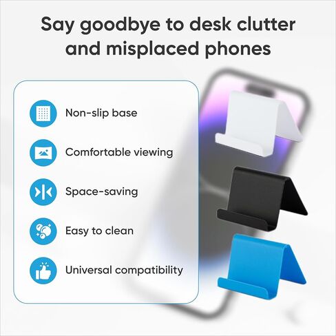 Cell Phone Stand for Desk 6 Pcs - Plastic Cell Phone Holder Desk - Portable Phone Stand - Travel Phone Stand, Universal in Saudi Arabia