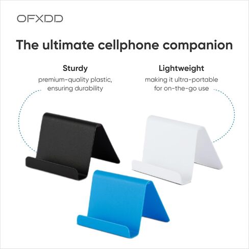 Cell Phone Stand for Desk 6 Pcs - Plastic Cell Phone Holder Desk - Portable Phone Stand - Travel Phone Stand, Universal in Saudi Arabia