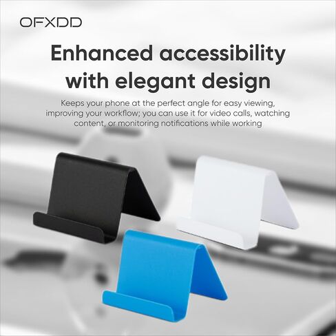 Cell Phone Stand for Desk 6 Pcs - Plastic Cell Phone Holder Desk - Portable Phone Stand - Travel Phone Stand, Universal in Saudi Arabia
