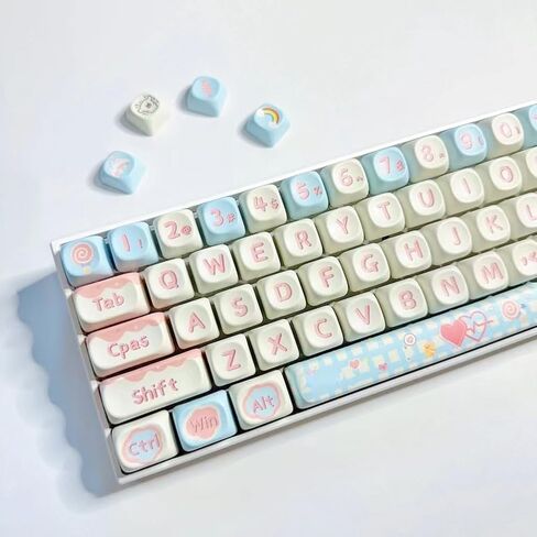 Computer keyborads PBT Dye Upgrade 108 Keycap Set,MOA Height, Keycaps Keyset with Puller for Cherry MX, Key Cap for Kids, Japanese Anime (Astral Stitch-MOT) in Saudi Arabia