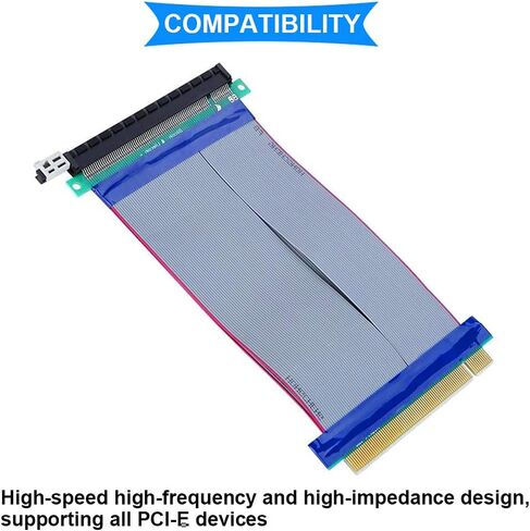 16X إلى 16X PCI-Express كابل تمديد 20 سم PCI-E موسع بطاقة محول كابل مرن مسطح للتعدين ETH مع بطاقة PCI-E 16x Riser in Saudi Arabia