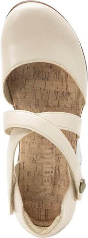 Alegria Womens Savina Leather Wedge - Stylish and Versatile Mary Jane for Endless Support - Enhanced Arch Slip Resistant Platform Ankle Cross Strap Heel for Professionals in Saudi Arabia