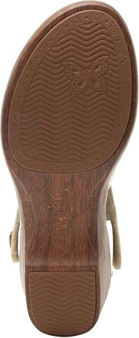 Alegria Womens Savina Leather Wedge - Stylish and Versatile Mary Jane for Endless Support - Enhanced Arch Slip Resistant Platform Ankle Cross Strap Heel for Professionals in Saudi Arabia