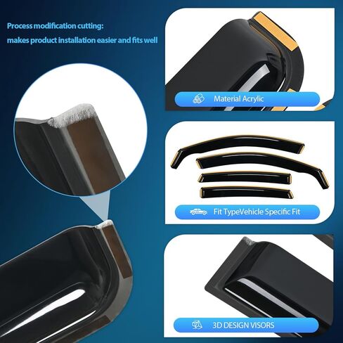 Nilight Window Visor Compatible with Honda CR-V (CRV) 2023 2024 Vent Window Visors,Rain Guards Acrylic-4pcs in Kuwait