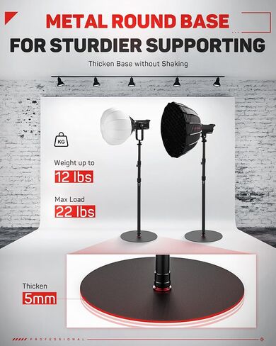 IFOOTAGE Cobra 2-Pack Round Base Monopod - 79" Adjustable Aluminum Camera Monopod with Base, 22 lbs Load Capacity for Indoor Video, Photography Lights and More in Saudi Arabia