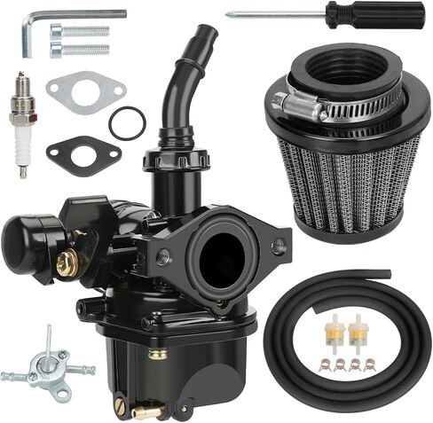 YOXUFA PZ19 Carburetor 19mm Carb Air Filter Kit for 125cc 110cc 50cc 70cc ATV Pit Dirt Bike Coolster Apollo Baja Kazuma falcon TaoTao DB10 DB24 GK110 Chinese Quad 4 Wheel High Performance Parts Black in Saudi Arabia