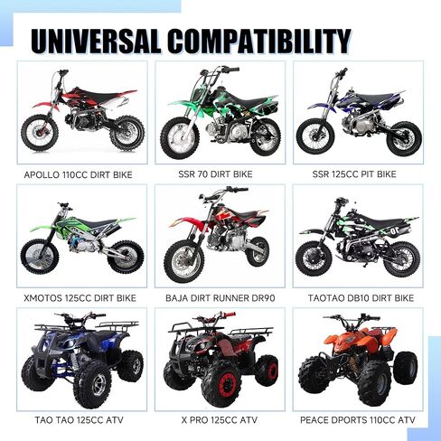 YOXUFA PZ19 Carburetor 19mm Carb Air Filter Kit for 125cc 110cc 50cc 70cc ATV Pit Dirt Bike Coolster Apollo Baja Kazuma falcon TaoTao DB10 DB24 GK110 Chinese Quad 4 Wheel High Performance Parts Black in Saudi Arabia