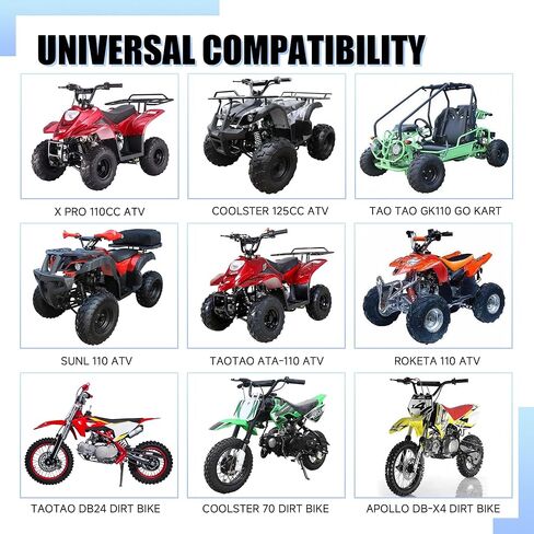 YOXUFA PZ19 Carburetor 19mm Carb Air Filter Kit for 125cc 110cc 50cc 70cc ATV Pit Dirt Bike Coolster Apollo Baja Kazuma falcon TaoTao DB10 DB24 GK110 Chinese Quad 4 Wheel High Performance Parts Black in Saudi Arabia