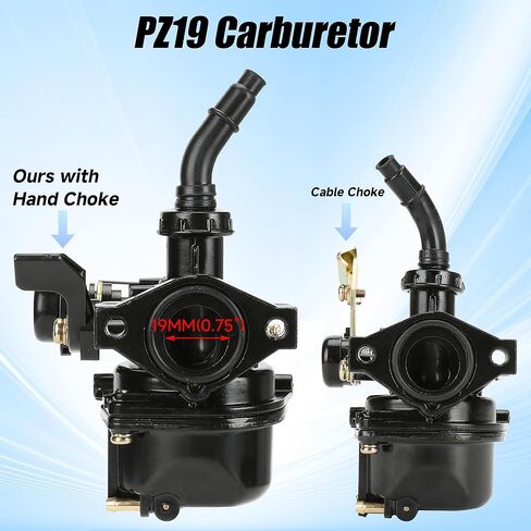 YOXUFA PZ19 Carburetor 19mm Carb Air Filter Kit for 125cc 110cc 50cc 70cc ATV Pit Dirt Bike Coolster Apollo Baja Kazuma falcon TaoTao DB10 DB24 GK110 Chinese Quad 4 Wheel High Performance Parts Black in Saudi Arabia