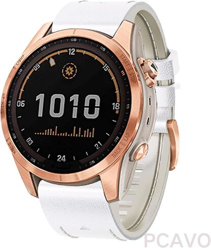 20mm Leather Watch Band for Garmin Fenix 6s / Fenix 5s / Fenix 7s, QuickFit 20mm Soft Leather with Silicone Strap for Garmin D2 Delta S epix Pro Gen 2 42mm in Saudi Arabia