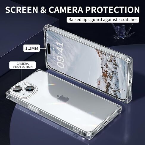 Tzomsze Case Compatible with iPhone 17 Pro Max Clear Case,Camera Protection,Reinforced Corners TPU Slim Shockproof Case Cover for Women Girls 6.9 inch-Clear in Saudi Arabia