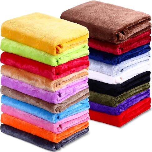 Buryeah 38 Pcs Flannel Baby Blanket 30 x 40 Inches Soft Warm Toddler Nursery Receiving Blanket Fluffy Fuzzy Swaddle Blanket Plush Throw Blanket for Newborn Kids Infant Girl Boy Crib Stroller in Saudi Arabia