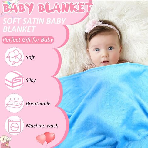 Buryeah 38 Pcs Flannel Baby Blanket 30 x 40 Inches Soft Warm Toddler Nursery Receiving Blanket Fluffy Fuzzy Swaddle Blanket Plush Throw Blanket for Newborn Kids Infant Girl Boy Crib Stroller in Saudi Arabia