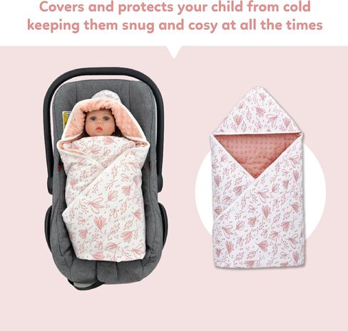 Miracle Baby Car Seat Blanket, Car Seat Covers for Babies Winter Carseat Swaddle Blanket Universal Baby Blanket for Baby Car Seat Pram Buggy, 35"x35" (Line Plant) in Kuwait