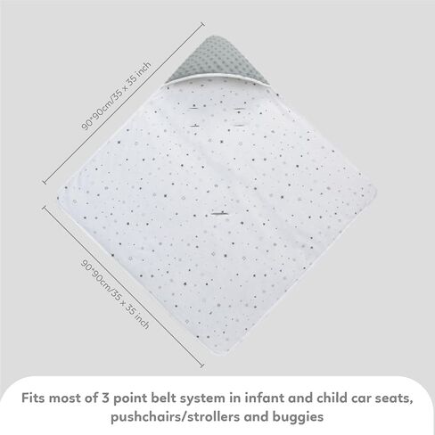 Miracle Baby Car Seat Blanket, Car Seat Covers for Babies Winter Carseat Swaddle Blanket Universal Baby Blanket for Baby Car Seat Pram Buggy, 35"x35" (Line Plant) in Kuwait