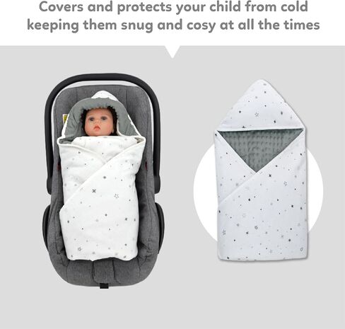 Miracle Baby Car Seat Blanket, Car Seat Covers for Babies Winter Carseat Swaddle Blanket Universal Baby Blanket for Baby Car Seat Pram Buggy, 35"x35" (Line Plant) in Kuwait