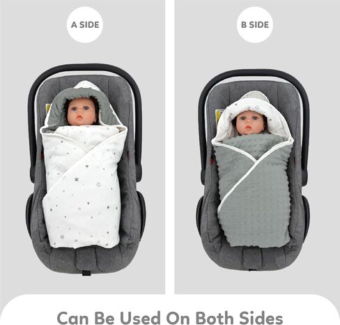 Miracle Baby Car Seat Blanket, Car Seat Covers for Babies Winter Carseat Swaddle Blanket Universal Baby Blanket for Baby Car Seat Pram Buggy, 35"x35" (Line Plant) in Kuwait