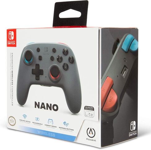 وحدة التحكم اللاسلكية PowerA Nano Enhanced لجهاز Nintendo Switch - رمادي-نيون (متجدد) in Saudi Arabia