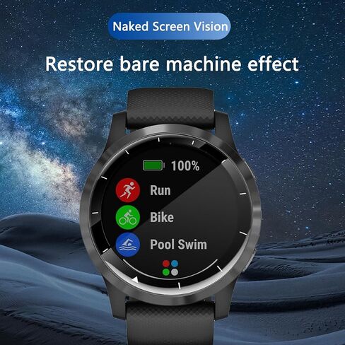 [4 عبوات لواقي شاشة Garmin Vivoactive 4S 40 مم من الزجاج المقوى، مضاد للخدش، عالي الوضوح، واقي شاشة لساعة Garmin Vivoactive 4S الذكية 40 مم in Saudi Arabia