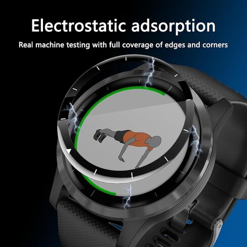 [4 عبوات لواقي شاشة Garmin Vivoactive 4S 40 مم من الزجاج المقوى، مضاد للخدش، عالي الوضوح، واقي شاشة لساعة Garmin Vivoactive 4S الذكية 40 مم in Saudi Arabia