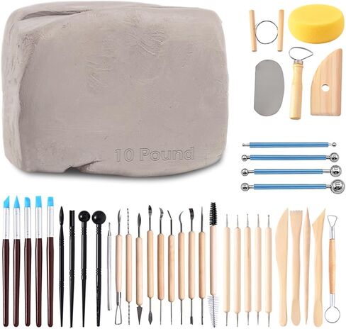ReArt High Fire Pottery Clay Beige 5LBs Cone 06-10 for Wheel Throwing and Hand Building Pottery Clay for Sculpting All-Purpose Modeling Clay (5LB) in Saudi Arabia