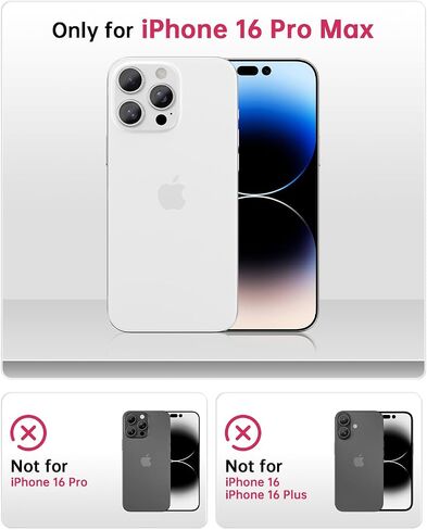 حافظة لهاتف iPhone 16 Pro Max [متوافقة مع MagSafe] بتصميم زهور Nemophila الزرقاء، غطاء هاتف مغناطيسي لطيف على شكل زهرة شفافة للنساء والفتيات، [غير أصفر] ممتص للصدمات رفيع مع لمسات ذهبية in Saudi Arabia