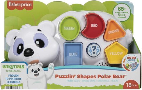 Fisher-Price Linkimals Puzzlin’ Shapes Polar Bear Toddler Toy (QE) in Saudi Arabia