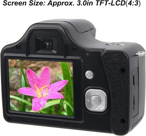 كاميرا رقمية 4K، كاميرا SLR تكبير 18X FHD، شاشة LCD 3 بوصة، طول بؤري طويل، كاميرا تسجيل فيديو مضادة للاهتزاز للتصوير الفوتوغرافي (النوع القياسي) in Kuwait