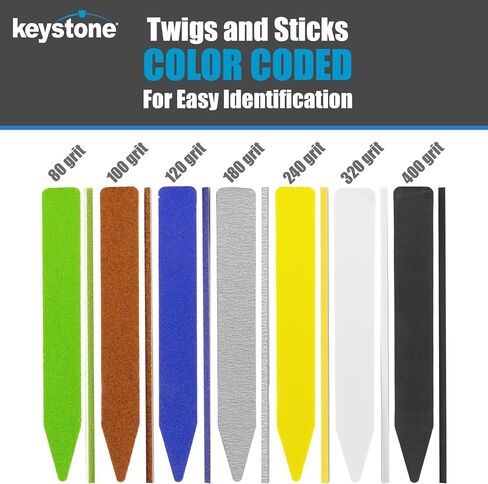 100 أغصان أو عصي صنفرة من Keystone مثالية لنماذج الأعمال الفنية والهوايات الخشبية ونماذج مختلطة وأطوال كاشطة مبطنة in Kuwait