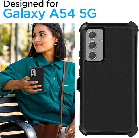 AICase for Samsung Galaxy A54 5G Phone Case with Belt-Clip Holster, Heavy Duty Rugged Protective Shockproof Drop Tough Durable Cell Phone Cover in Saudi Arabia
