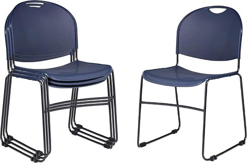 OEF Furnishings Plastic Stack Chair, Black in Saudi Arabia