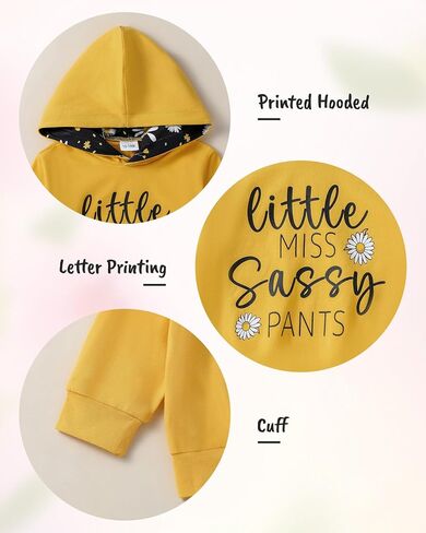 ZOEREA Toddler Girl Clothes Baby little Outfits Fall Winter Cute Sets 1-6T | Cotton,Soft/Letter Hoodie Sweatshirts Pullover/Flower Sweatpants/2Pcs Tracksuit Sweatsuit Sets/1-6 Years,Size 2t 3t 4t 5t 6t in Saudi Arabia